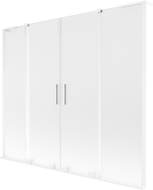 Mexen Velar L Duo klizna pregrada za kadu dvoslojna klizna 180 x 150 cm, mraz, bijela - 896-180-003-32-20