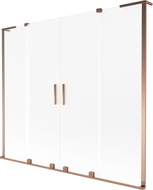 Mexen Velar L Duo parawan nawannowy 2-skrzydłowy rozsuwany 180 x 150 cm, szron, różowe złoto - 896-180-003-32-60