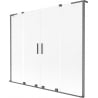 Mexen Velar L Paroi de douche duo à 2 volets coulissants 180 x 150 cm, givre, gris fusil brossé - 896-180-003-32-66