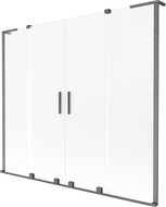 Mexen Velar L Duo parawan nawannowy 2-skrzydłowy rozsuwany 180 x 150 cm, szron, gun gray szczotkowany - 896-180-003-32-66
