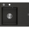 Mexen Ben zlewozmywak granitowy 1-komorowy z ociekaczem, lewy 600 x 500 mm, czarny/złoty metalik, syfon chrom - 6522605000-75