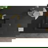 Mexen Ben Granitspüle 1-Becken mit linker Abtropffläche 600 x 500 mm, schwarz, goldener Siphon - 6522605000-77-G