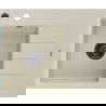 Mexen Ben granieten spoelbak 1-komers met linker afdruiprek 600 x 500 mm, beige, zwarte sifon - 6522605000-69-B