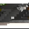 Mexen Ben évier granit 1 bac avec égouttoir gauche 600 x 500 mm, noir moucheté, siphon noir - 6522605000-76-B