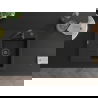 Mexen Ben Granitspüle 1-Becken mit rechter Abtropffläche 600 x 500 mm schwarz/silbermetallic Siphon schwarz - 6523605000-73-B