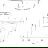 Mexen Ben évier en granit 1 bac avec égouttoir droit 600 x 500 mm, noir/doré métallisé, siphon doré - 6523605000-75-G