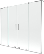 Mexen Velar L Duo vanniseina ekraan 2-leheline liuguks 180 x 150 cm, läbipaistev, kroom - 896-180-003-02-01