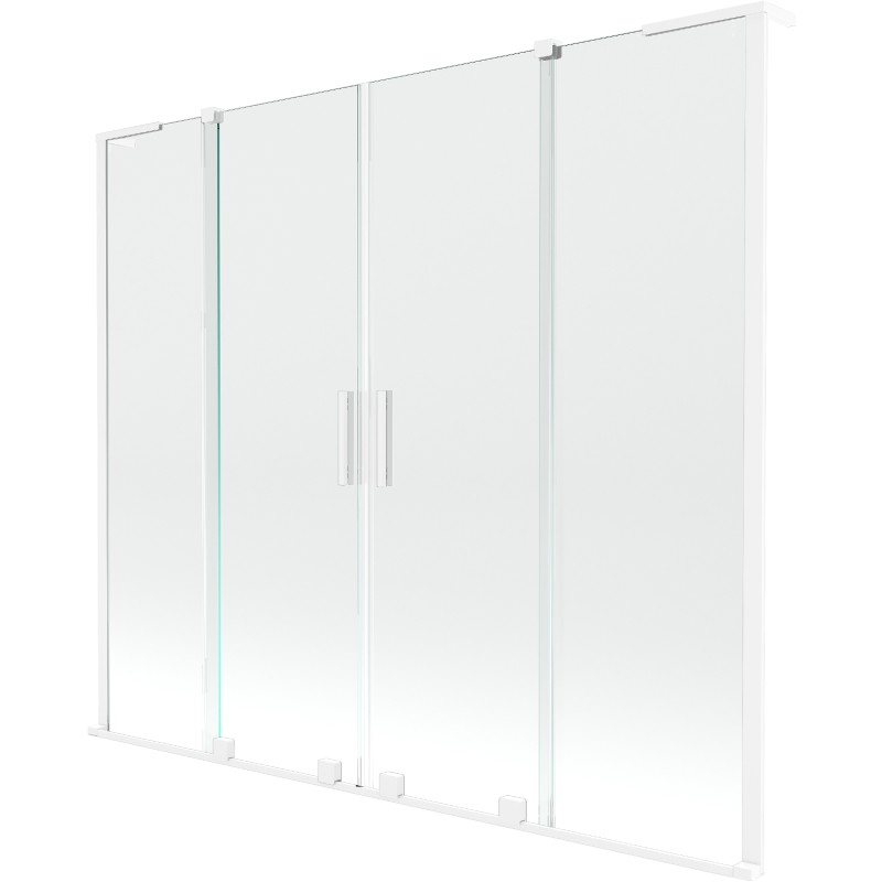 Mexen Velar L Duo vanniparavann, 2-leheline liuguks, 180 x 150 cm, läbipaistev, valge - 896-180-003-02-20