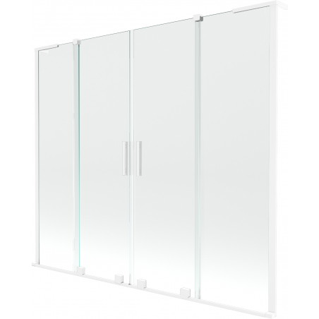 Mexen Velar L Duo vanniparavann, 2-leheline liuguks, 180 x 150 cm, läbipaistev, valge - 896-180-003-02-20