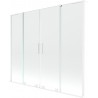 Mexen Velar L Duo vanniparavann, 2-leheline liuguks, 180 x 150 cm, läbipaistev, valge - 896-180-003-02-20