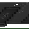 Mexen Ben lava-louça de granito de 1-cuba com escorredor, direito 600 x 500 mm, preto, sifão preto - 6523605000-77-B