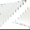 Mexen Velar L Duo Badewannenabtrennung 2-flügelig verschiebbar 180 x 150 cm, transparent, gold - 896-180-003-02-50
