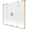 Mexen Velar L Duo kahetasandiline lükandustega 180 x 150 cm läbipaistev dušinurk, harjatud vask - 896-180-003-02-65