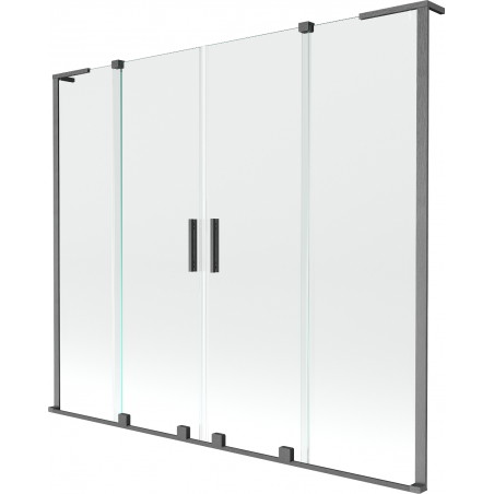 Mexen Velar L Duo kaheleline duši vahesein, liuglev, 180 x 150 cm, läbipaistev, püssihall harjatud - 896-180-003-02-66