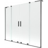 Mexen Velar L Duo kaheleline duši vahesein, liuglev, 180 x 150 cm, läbipaistev, püssihall harjatud - 896-180-003-02-66