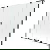Mexen Velar L Duo Badewannenabtrennung, 2-flügelig, schiebbar, 180 x 150 cm, transparent, schwarz - 896-180-003-02-70