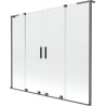 Mexen Velar L Duo parawan nawannowy 2-skrzydłowy rozsuwany 180 x 150 cm, transparent, gun metal - 896-180-003-02-95