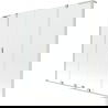 Mexen Velar L Duo Badewannenabtrennung 2-flügelig verschiebbar 180 x 150 cm, transparent, gebürsteter Nickel - 896-180-003-02-97