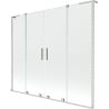 Mexen Velar L Duo dvokrilni klizni zaslon za kadu 180 x 150 cm, prozirni, brušeni nikal - 896-180-003-02-97