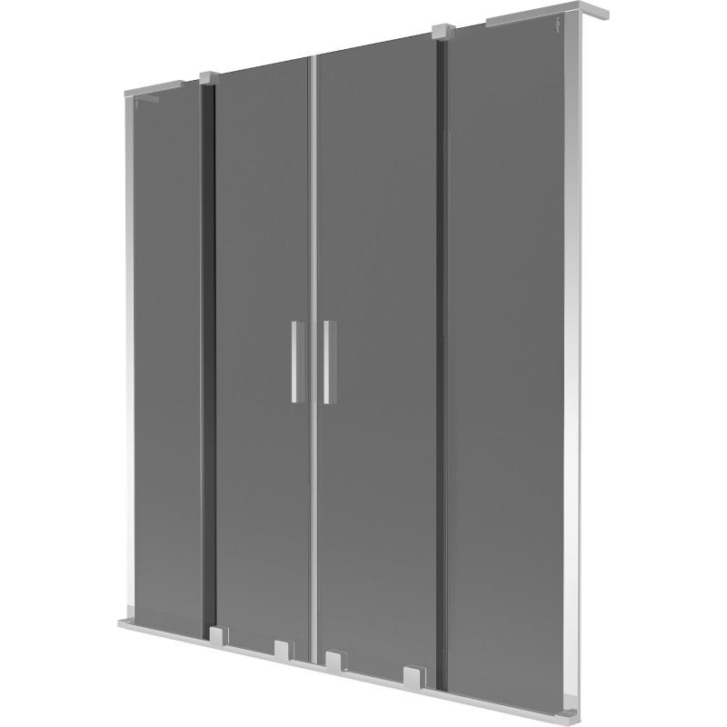 Mexen Velar L Duo vannitoa ekraan 2-osaline liuguks 140 x 150 cm, grafiit, kroom - 896-140-003-42-01
