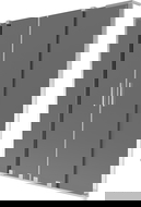 Mexen Velar L Duebel faltbare Duschwand mat zwee Flilleken 140 x 150 cm, Grafit, Chrom - 896-140-003-42-01