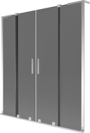 Mexen Velar L Duo tuš paravan s 2 klizna panela 140 x 150 cm, grafit, krom - 896-140-003-42-01