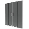 Mexen Velar L Duo vannitoa kahe tiivaga liuguksega vann 140 x 150 cm, grafiit, valge - 896-140-003-42-20