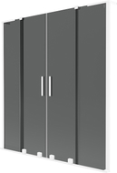 Mexen Velar L Duo 2-panel sliding bath screen 140 x 150 cm, graphite, white - 896-140-003-42-20