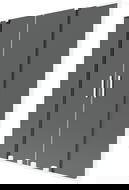 Mexen Velar L Duo paravento de chuveiro deslizante de 2 painéis 140 x 150 cm, grafite, branco - 896-140-003-42-20