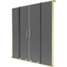 Mexen Velar L Duo parawan nawannowy 2-skrzydłowy rozsuwany 140 x 150 cm, grafit, złoty szczotkowany - 896-140-003-42-55