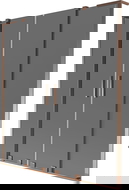 Mexen Velar L Duo paravent de baignoire coulissant à 2 panneaux 140 x 150 cm, graphite, or rose - 896-140-003-42-60