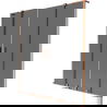 Mexen Velar L Duo Badewannenfaltwand, 2-teilig, verschiebbar, 140 x 150 cm, graphit, gebürstetes Kupfer - 896-140-003-42-65