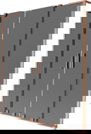 Mexen Velar L Duo Badewannenabtrennung 2-flügelig, 140 x 150 cm, graphit, gebürstetes Kupfer - 896-140-003-42-65