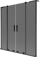 Mexen Velar L Duo vannitoa vahesein 2-osaline lükanduks, 140 x 150 cm, grafiit, must - 896-140-003-42-70