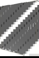 Mexen Velar L Duo paravent de baignoire coulissant à 2 volets 140 x 150 cm, graphite, nickel brossé - 896-140-003-42-97