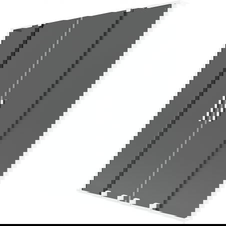 Mexen Velar L Duo Badewannenwand 2-flügelig verschiebbar 160 x 150 cm, graphit, weiß - 896-160-003-42-20