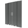 Mexen Velar L Duo klizni paravan za kadu, 2-dijelni, klizni 160 x 150 cm, grafit, bijeli - 896-160-003-42-20