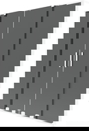 Mexen Velar L Duo kylpyhuoneen 2-osainen liukuva suihkuseinä 160 x 150 cm, grafiitti, valkoinen - 896-160-003-42-20