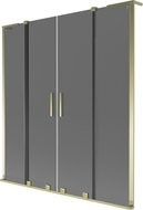 Mexen Velar L Duo vannitoa slaiduks, kahe tiivaga, liikuv, 160 x 150 cm, grafiit, kuldne - 896-160-003-42-50