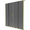 Mexen Velar L Duo vannivarjund, 2-ukseline lükand, 160 x 150 cm, grafiit, kuldne harjatud - 896-160-003-42-55