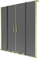 Mexen Velar L Duo vannivarjund, 2-ukseline lükand, 160 x 150 cm, grafiit, kuldne harjatud - 896-160-003-42-55