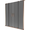 Mexen Velar L Duo vanniku bi-fold uksed, lükand, 160 x 150 cm, grafiit, roosa kuld - 896-160-003-42-60