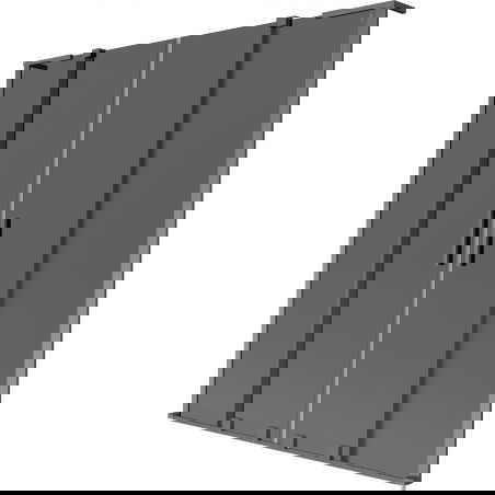 Mexen Velar L Duo Badewannenabtrennung 2-flügelig verschiebbar 160 x 150 cm, grafit, gebürstet gun gray - 896-160-003-42-66