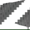 Mexen Velar L Duo Badewannenabtrennung 2-flügelig verschiebbar 160 x 150 cm, grafit, gebürstet gun gray - 896-160-003-42-66