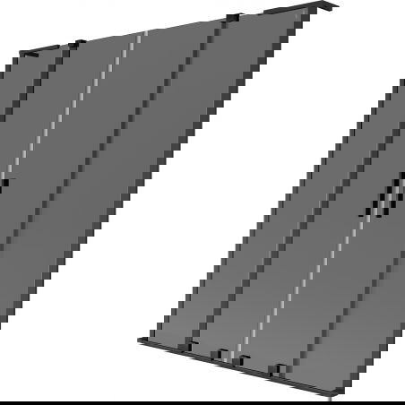 Mexen Velar L Duo Badewannenfaltwand, 2-flügelig, verschiebbar, 160 x 150 cm, Graphit, Schwarz - 896-160-003-42-70