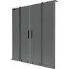 Mexen Velar L Duo vanniekraan 2-osaline libistatav 160 x 150 cm, grafiit, gun metal - 896-160-003-42-95