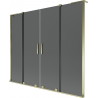 Mexen Velar L Duo vannitoaukse 2-ukseline lükandvariant 170 x 150 cm, grafiit, kuldne - 896-170-003-42-50