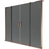 Mexen Velar L Duo kahetihiline liikuv vannisein 170 x 150 cm, grafiit, roosa kuld - 896-170-003-42-60