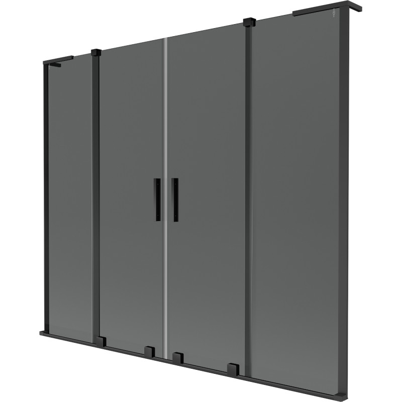 Mexen Velar L Duo vanniseinale 2-paneelne liuguks 170 x 150 cm, grafiit, must - 896-170-003-42-70
