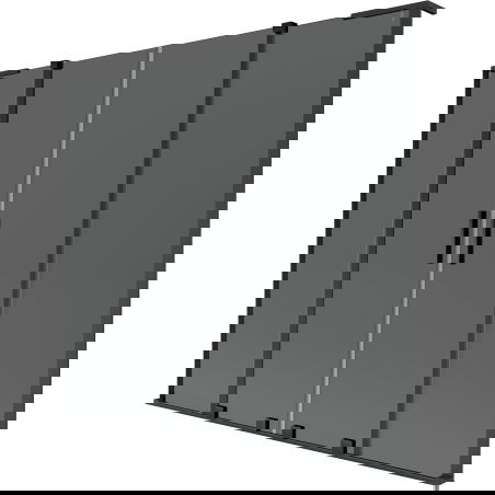 Mexen Velar L Duo Duschabtrennung 2-flügelig verschiebbar 170 x 150 cm, Graphit, Schwarz - 896-170-003-42-70